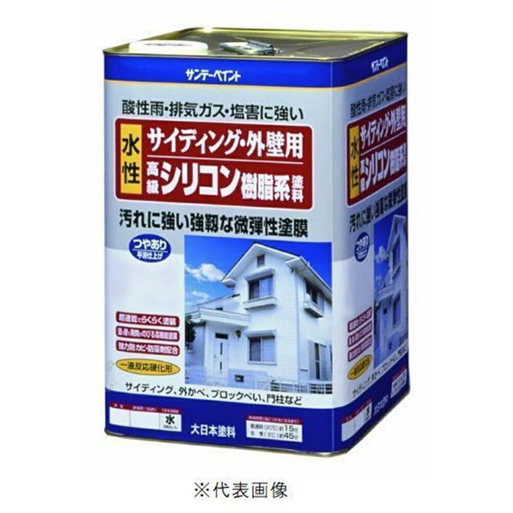 在庫あり サンデーペイント 水性 サイディング 外壁用 シリコン樹脂系塗料 16kg ライトグレー 税込 送料無料