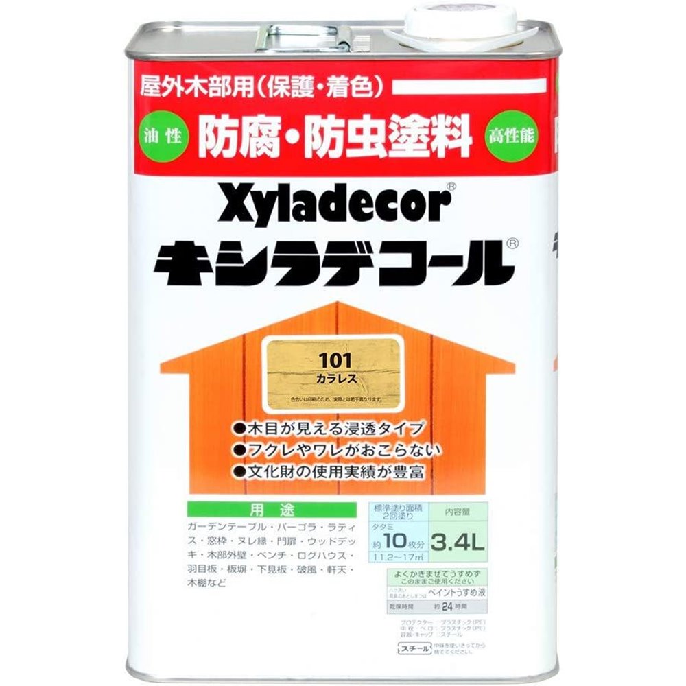 楽天市場】キシラデコール【101:カラレス 無色、下塗り用 】4L 楽天市場】キシラデコール【101:カラレス 無色、下塗り用 】4L