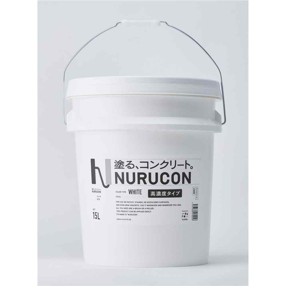 タイハク NURUCON ヌルコン 水性コンクリート用化粧剤 ホワイト [塗料 土間 壁 打ちっぱなしコンクリート 仕上げ用] 15L 【お一人様１点限り】