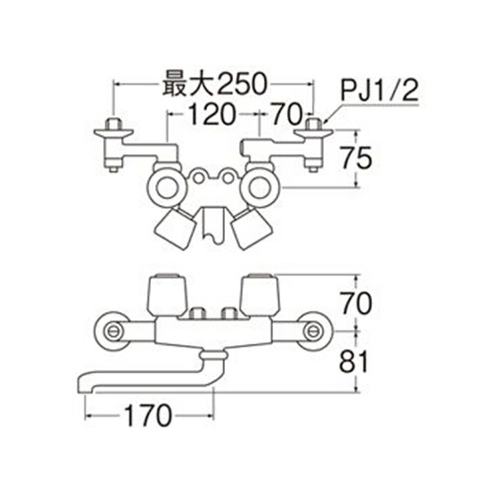 三栄水栓 Sanei Sanei 木材 建築資材 設備 キッチン用水栓金具 ソーラ4バルブ混合栓 ソーラー用 K161 13 ホームセンターヤマキシ店