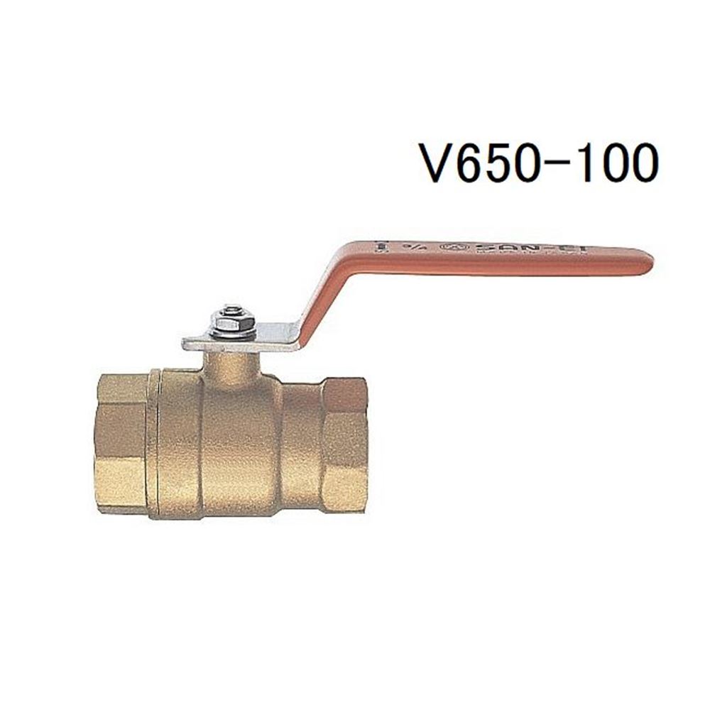SANEI ボールバルブ T型 [配管部材 水栓用品] V650-100