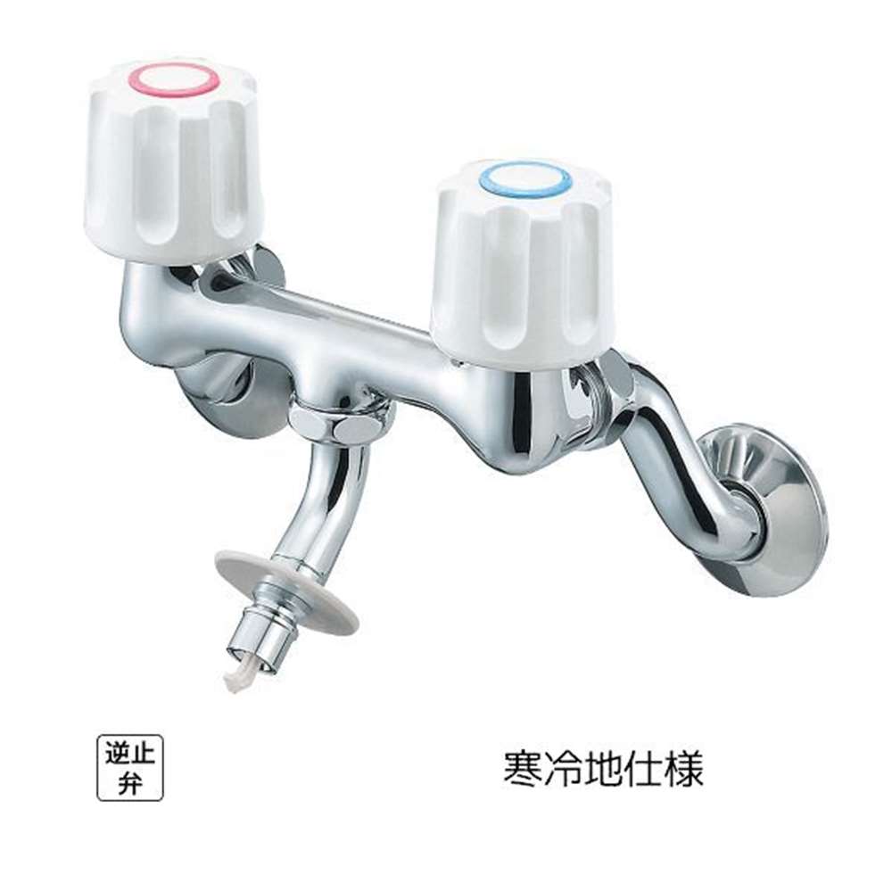 【在庫処分】SANEI ツーバルブ洗濯機用混合栓 寒冷地仕様 [洗面 水栓 蛇口 交換] K1101TVK-W｜ホームセンターヤマキシ店