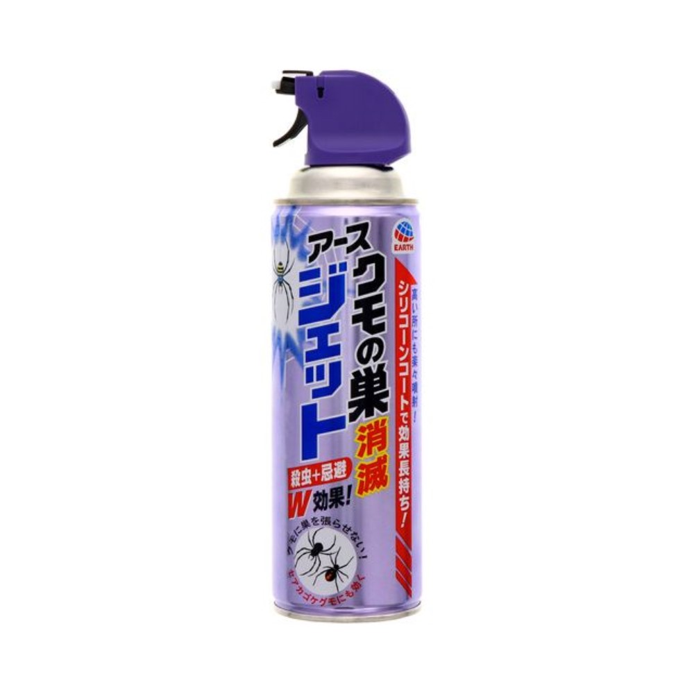 2021新発 蜘蛛 クモ スプレー アース製薬 殺虫剤 450mL クモの巣消滅ジェット 防虫剤 屋外専用 日用消耗品