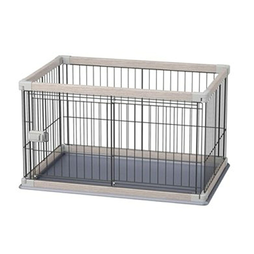 アイリスオーヤマ ウッディサークル 小型犬・中型犬用 [ペット 飼育ドッグ] PWSR-960LV アッシュグレー 【○】