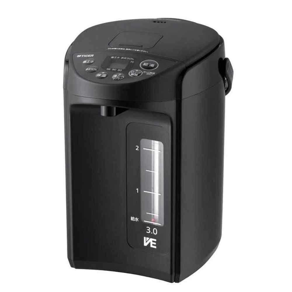 タイガー VE電気まほうびんポット 3.0L クールブラック [湯沸かし やかん ポット 保温 節電 キッチン家電 母の日] PIQ-G300 KC