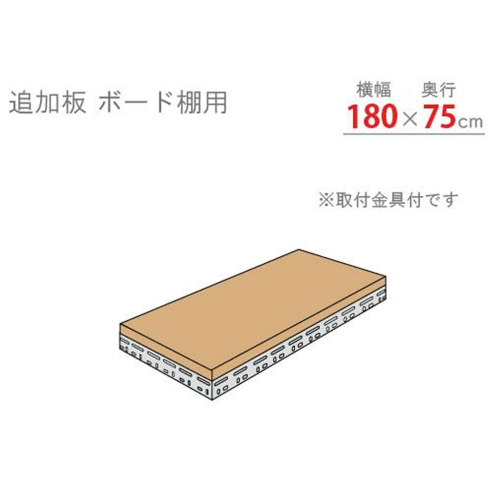 キタジマ 追加板 ボード棚用 グレー 幅180×奥行75cm [スチールラック]【離島配送不可】【時間帯指定不可】【同梱不可】 BDT-84 【C】【代引不可】