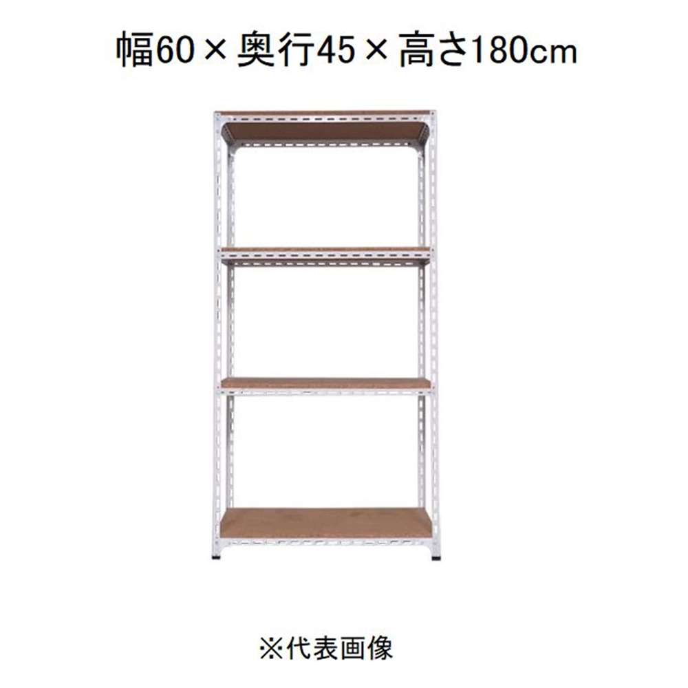 キタジマ アングル棚 4段 ホワイト 幅60×奥行45×高さ180cm [スチールラック]【離島配送不可】【時間帯指定不可】【同梱不可】 AD-32-6-W 【C】【代引不可】