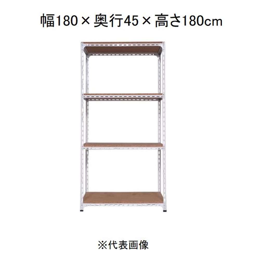 キタジマ アングル棚 4段 ホワイト 幅180×奥行45×高さ180cm [スチールラック]【離島配送不可】【時間帯指定不可】【同梱不可】 AD-82-6-W 【C】【代引不可】