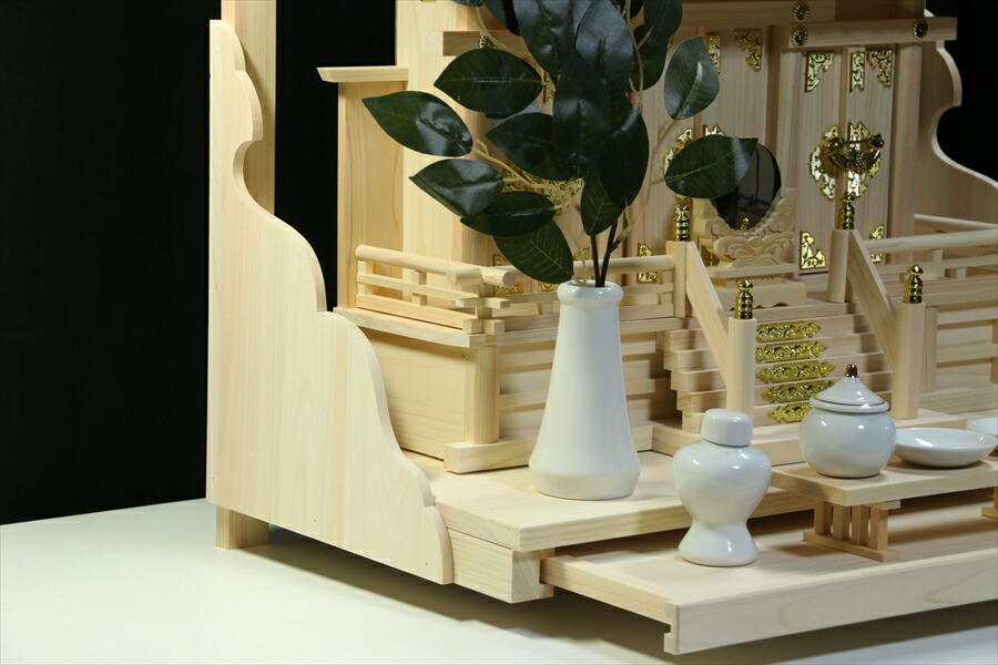 雲柄約 Cm W75 桧やまこうモダン神棚設置東濃ひのき総ひのき高級神棚神棚大引出し檜神幕d35 サイズ総ひのきヒノキおしゃれ神棚用棚板引出し17 神棚 神具 仏具約 Cm W75