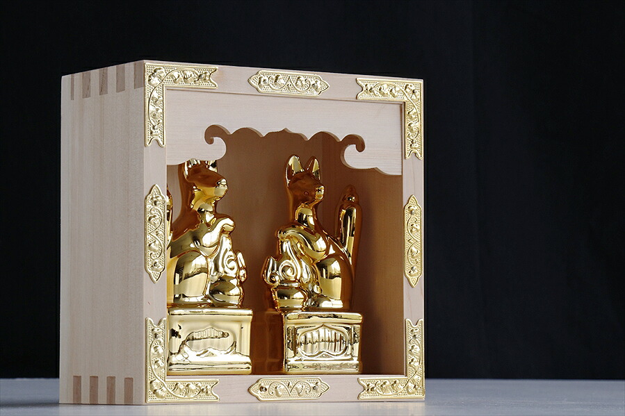 楽天市場】大 稲荷 一対 □ 7寸 高さ 22cm □ 狐 お稲荷さん