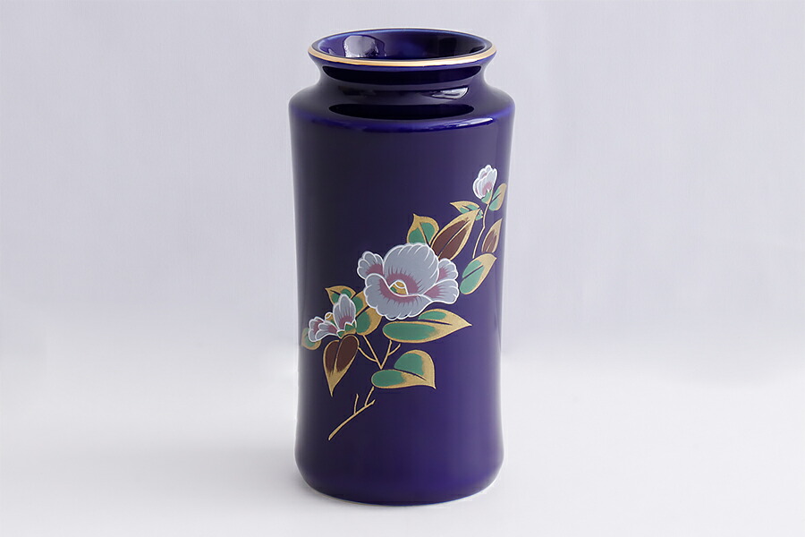 楽天市場】仏具 陶器製 花立 花瓶 茜九谷焼花瓶 8号 1本入 絵柄