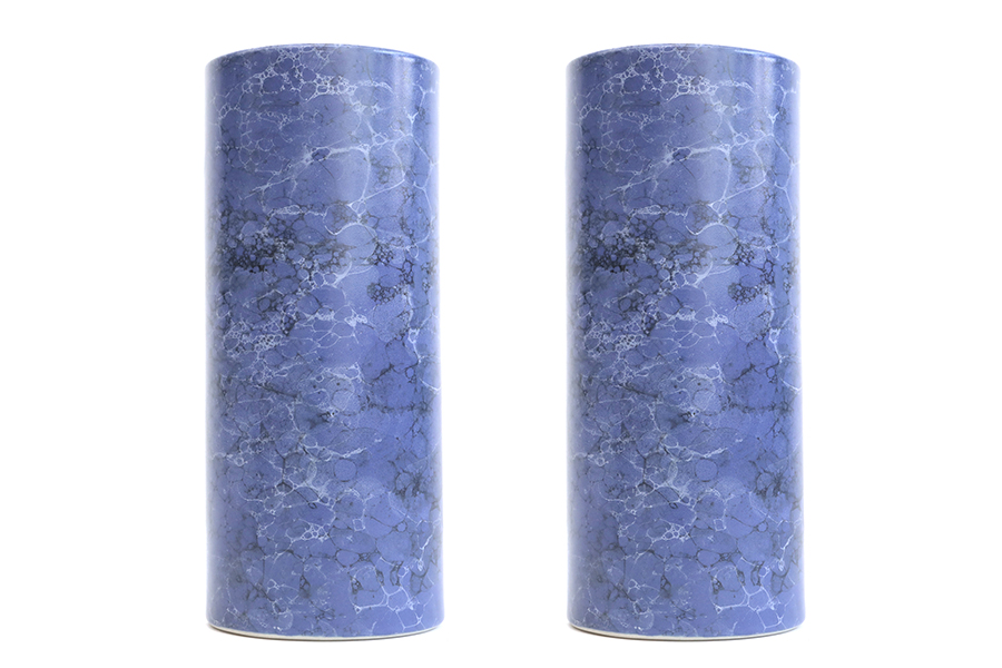青白陶器 花立て 花瓶 花立て 青磁色 上金蓮 大玉仏花 3寸 陶器製 （青） 3.0号