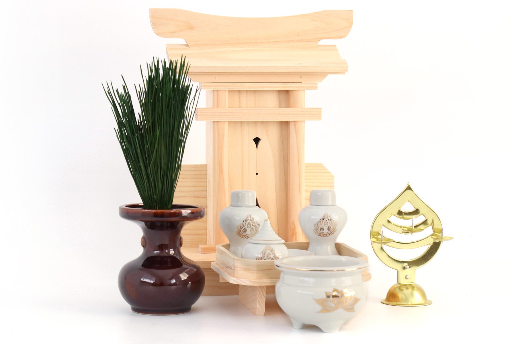楽天市場】神棚 □ 荒神宮 専用 神棚セット □木の風合／金具の