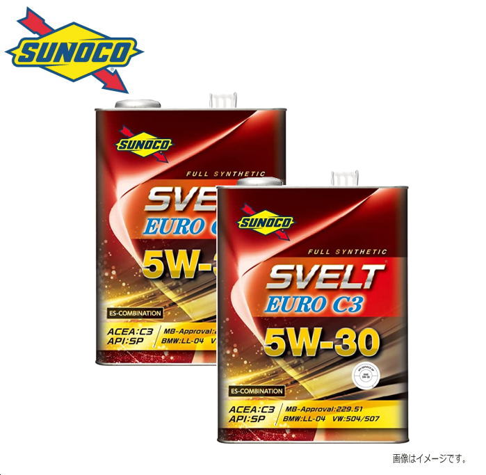 楽天市場】エンジンオイル sunoco SVELT EURO C3 5W-30 4L缶×4（16L