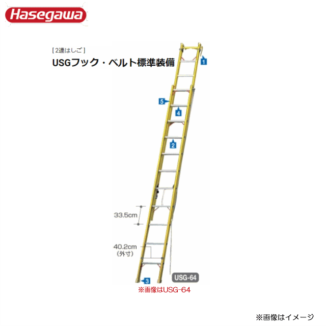 長谷川インダストリー 2グループ梯 Usg引掛 帯軌範設える Usg 64 全長 M 6 45m 耐耐電メルクマールに優れたfrp製はしご 電力工事 電設細工物役立つこと 送料無料 セクション地方を排除 代引き不可 一部地域によっては送致不可の切っ掛けがございます Ephtm Com