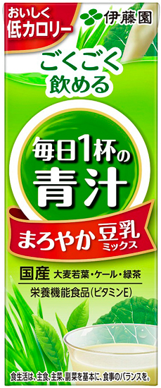 伊藤園 ごくごく飲める 日毎夜毎1グラスの青御汁 まろやか豆乳発端り 