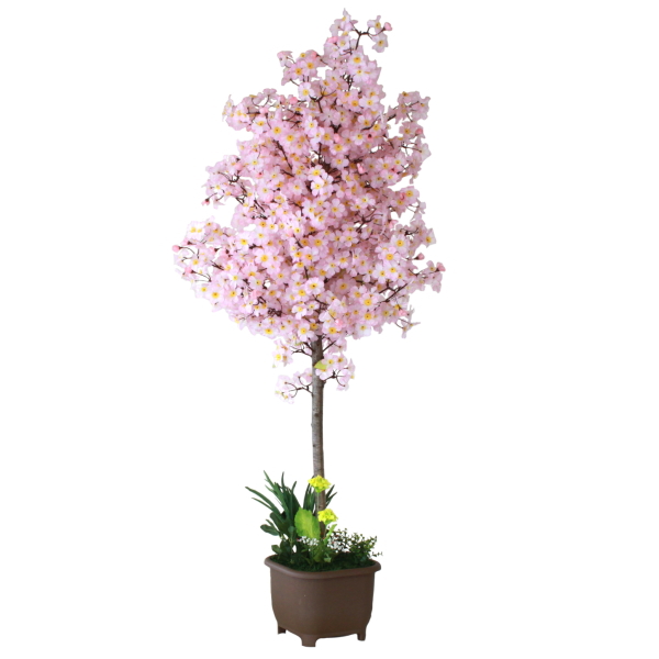 楽天市場 桜 造花 木 ピンク色の桜の鉢植え 特大 160cm さくら 観葉植物 インテリア Ct触媒 Snb シルクフラワーの山久