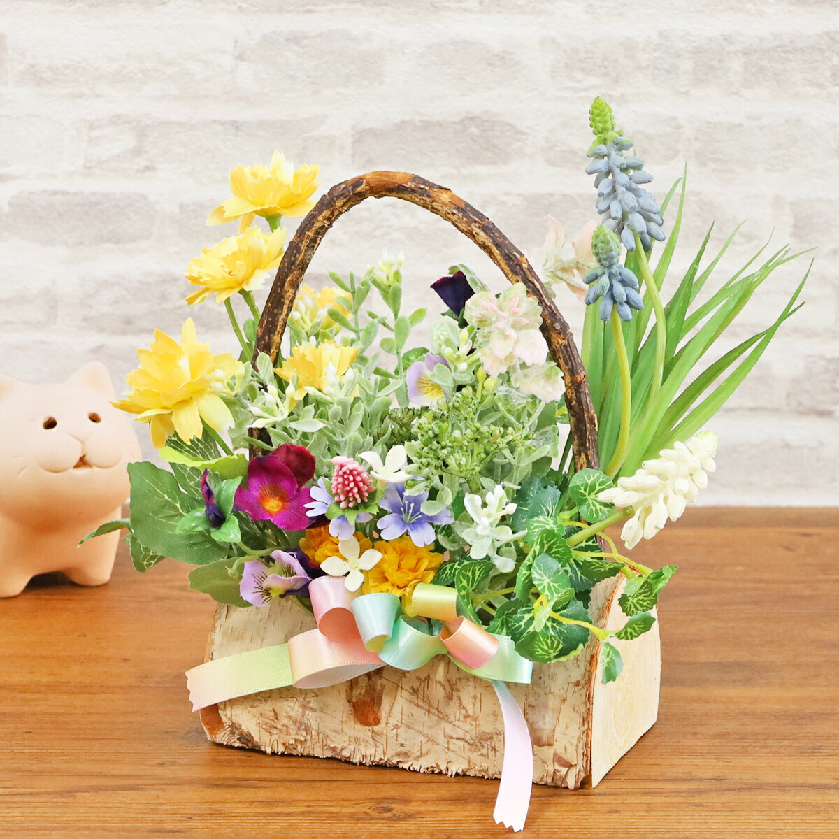 楽天市場】造花 藤の花とラベンダーのスワッグアレンジ 春の