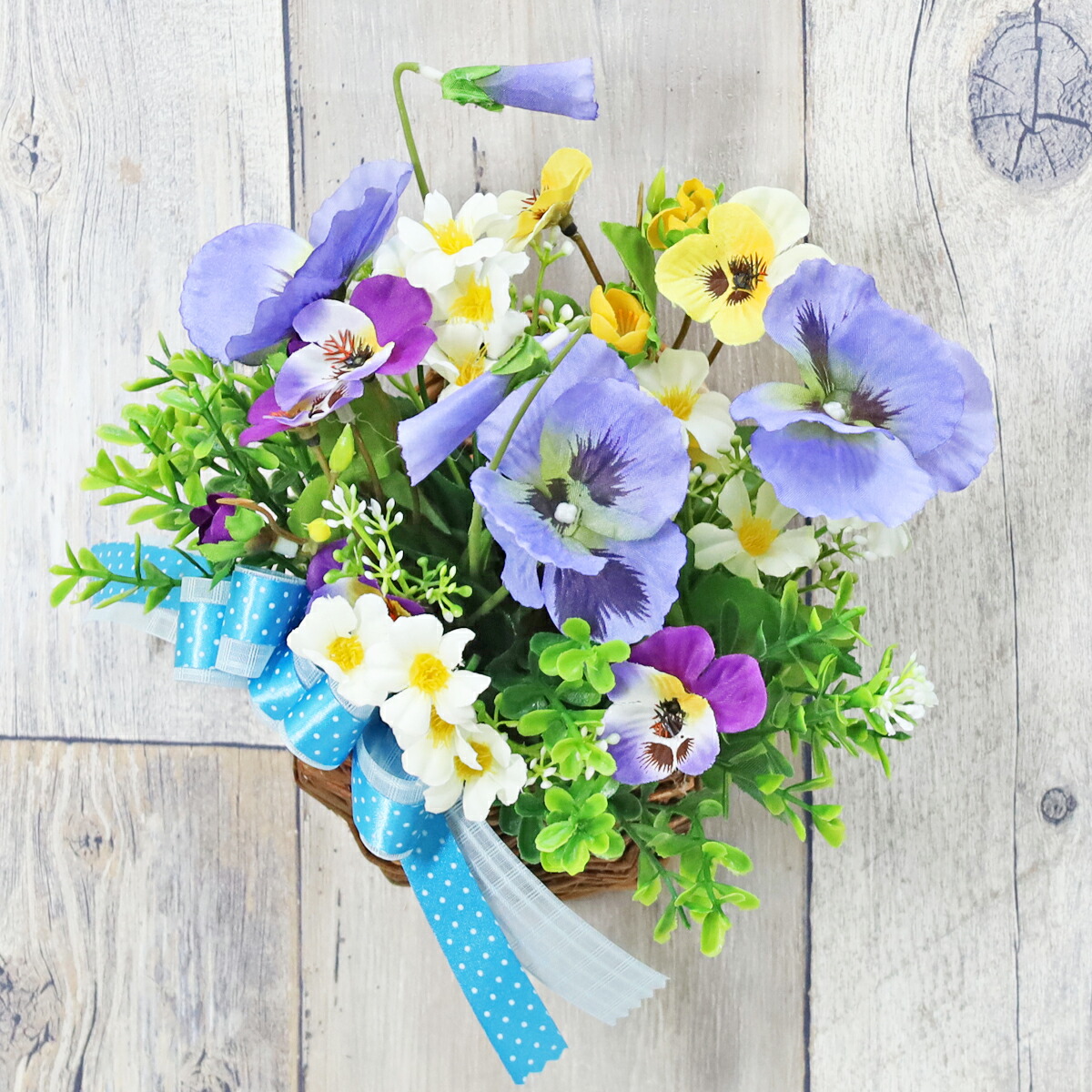 楽天市場】造花 とりよせ品 パンジーブッシュ パンジー ビオラ