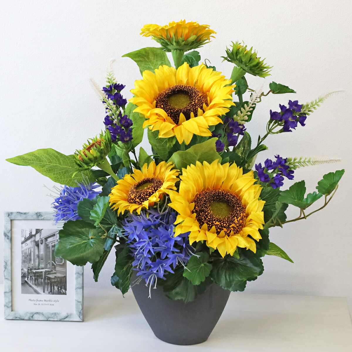 向日葵｡:°ஐ*｡スワッグ風フラワーアレンジ♡夏リース アーティ