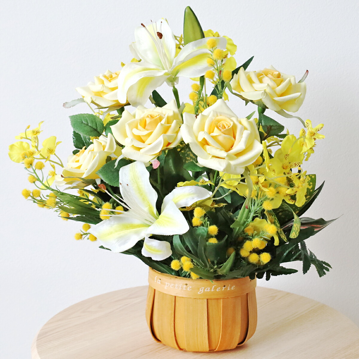 楽天市場】造花 クリアランスセール らんとルドベキアの壁掛け