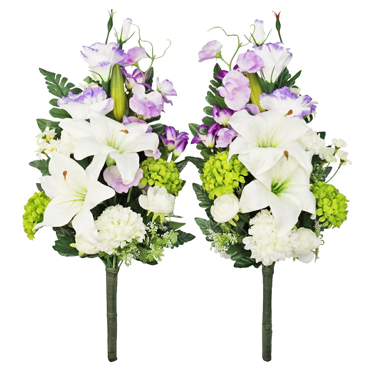楽天市場】造花 仏花 カトレアとトルコキキョウの花束 一対