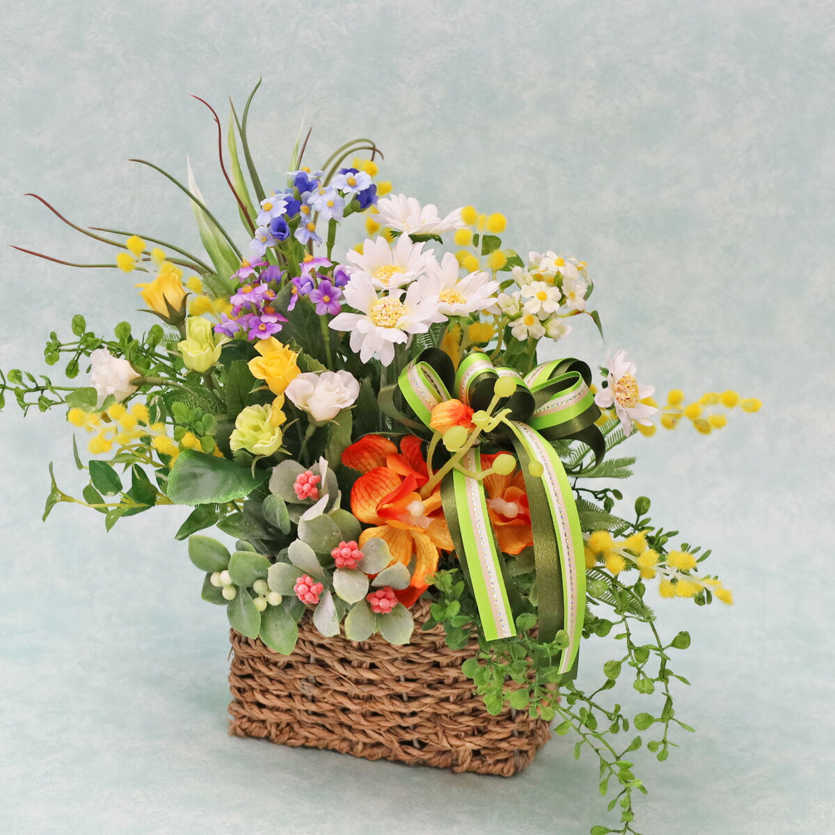 楽天市場】造花 カラフルなピオニーと小花のアレンジ シルクフラワー