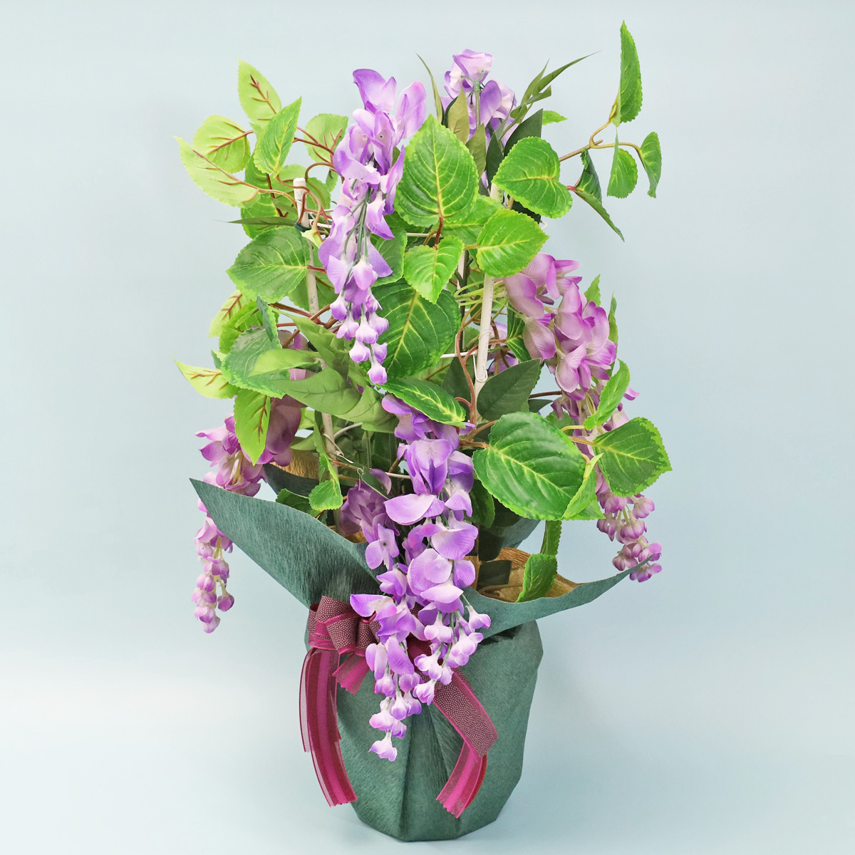 楽天市場】造花 藤の花とラベンダーのスワッグアレンジ 春の