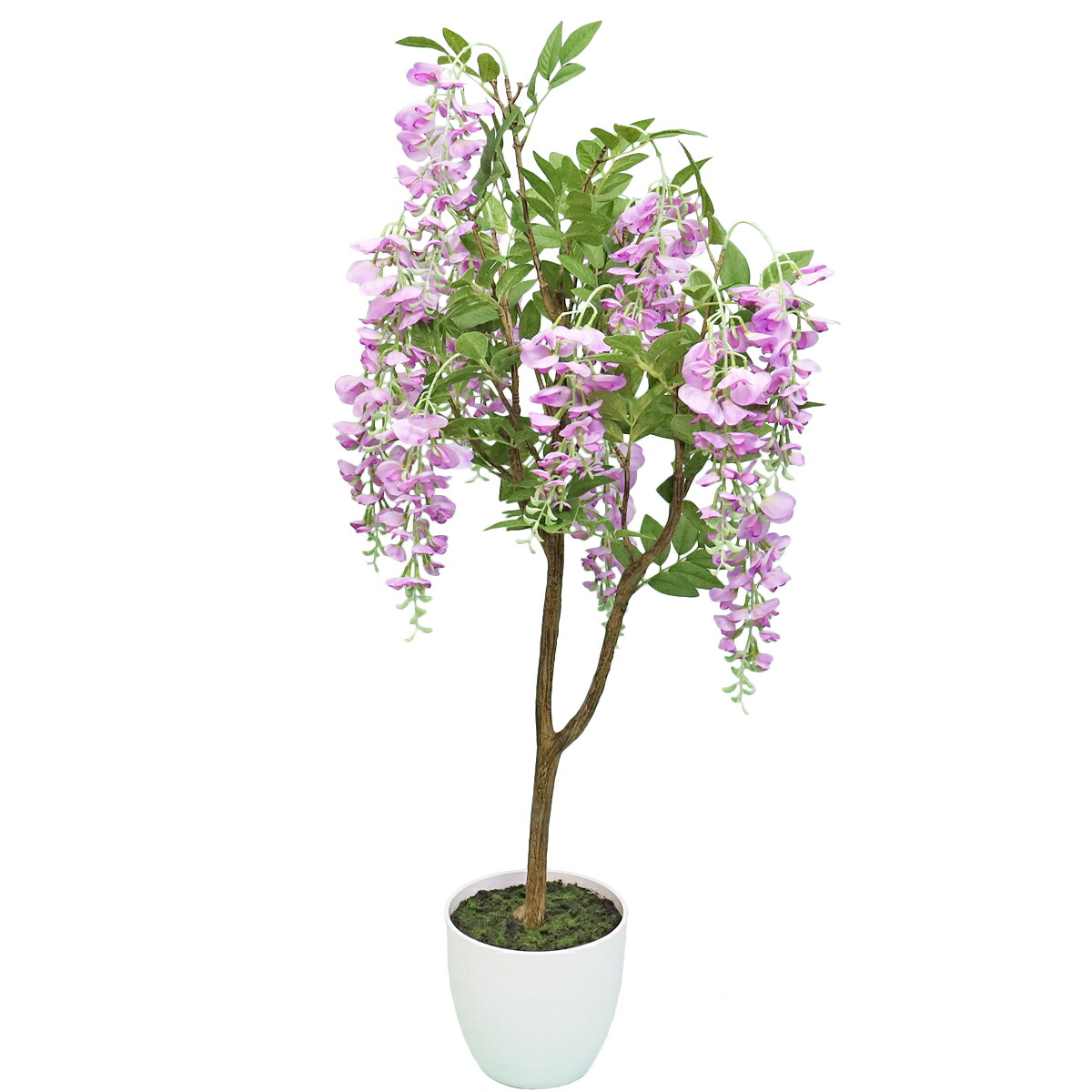 造花 藤の花の鉢植え110cm 春のアレンジ 2種類から選べる ふじ フジ 紫 パープル 白 ホワイト シルクフラワー CT触媒 光触媒 フラワーアレンジ インテリア フラワーアレンジメント arg snb|シルクフラワーの山久
