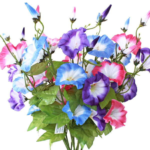 楽天市場】造花 アサガオのスプレー VF 選べる3色 ブルー ピンク