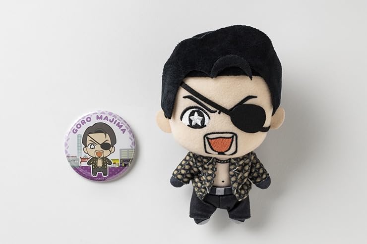 楽天市場】龍が如く 0 ぬいぐるみ＆缶バッジセット 真島 吾朗 : や