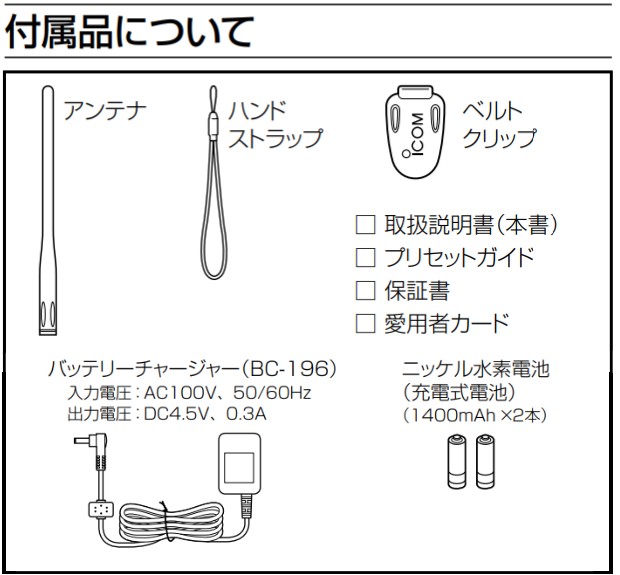 アイコム(ICOM) IC-R6 ブラック 広帯域ハンディ受信機 イヤホン