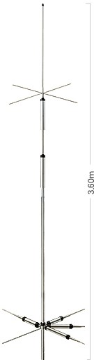DIAMOND 6バンドグランドプレーンアンテナ　CP-6 ダイヤモンドアンテナ (第一電波工業) CP6S 3.5/7/14/21/28