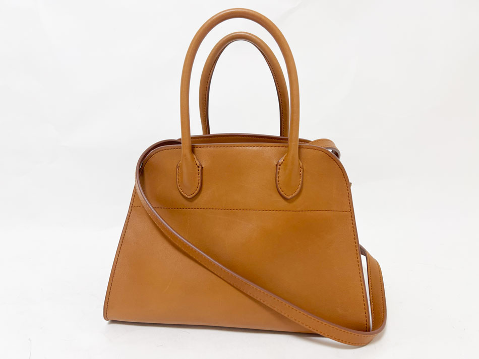 THE ROW ザ ファースト SOFT MARGAUX 10 マルゴー10  カーフスキン 赤銅色 トートバッグ ショルダーバッグ W1190 L72 CUIR SHG 新品負けず劣らず【中古】