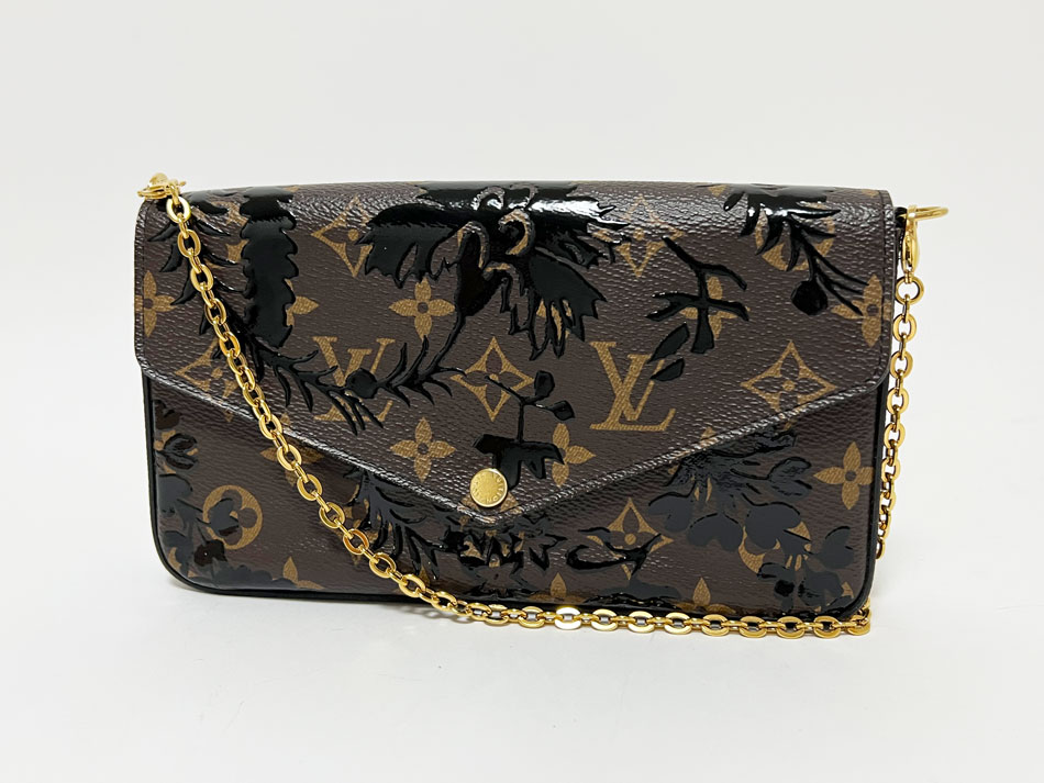 LOUIS VUITTON ルイウ゛ィトン  モノグラム 御花 ポシェット・フェリーチェ ショルダーバッグ クラッチペダル御徒面子 M62468【中古】