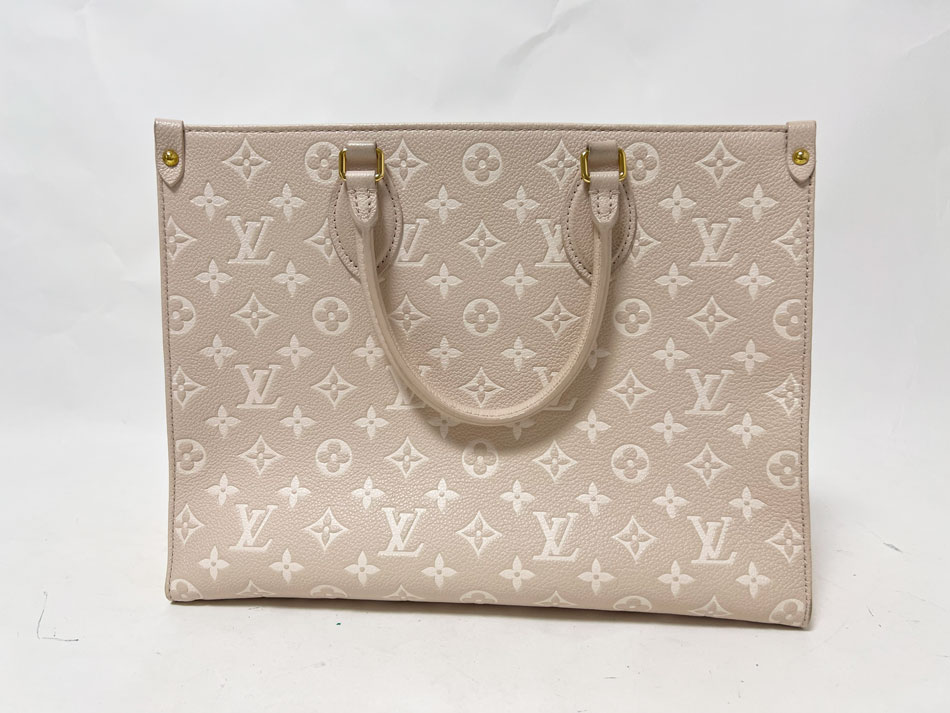 LOUIS VUITTON ルイヴィトン アンプラント オンザゴーMM トートバッグ ショルダーバッグ ピンクベージュ イエロー ピンク M46128【中古】
