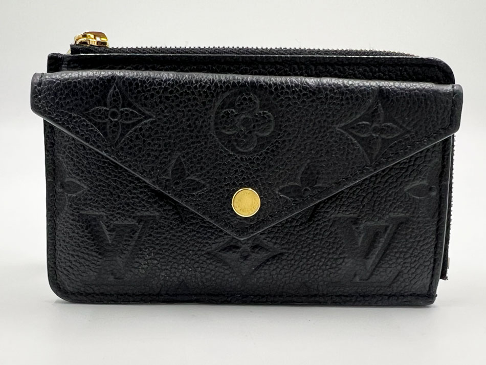 LOUIS VUITTON ルイヴィトン モノグラム アンプラント レザー ブラック ポルト カルト・レクト ヴェルソ L字ファスナー財布 コインケース フックチェーン M69421 美品【中古】|ブランドショップ山本