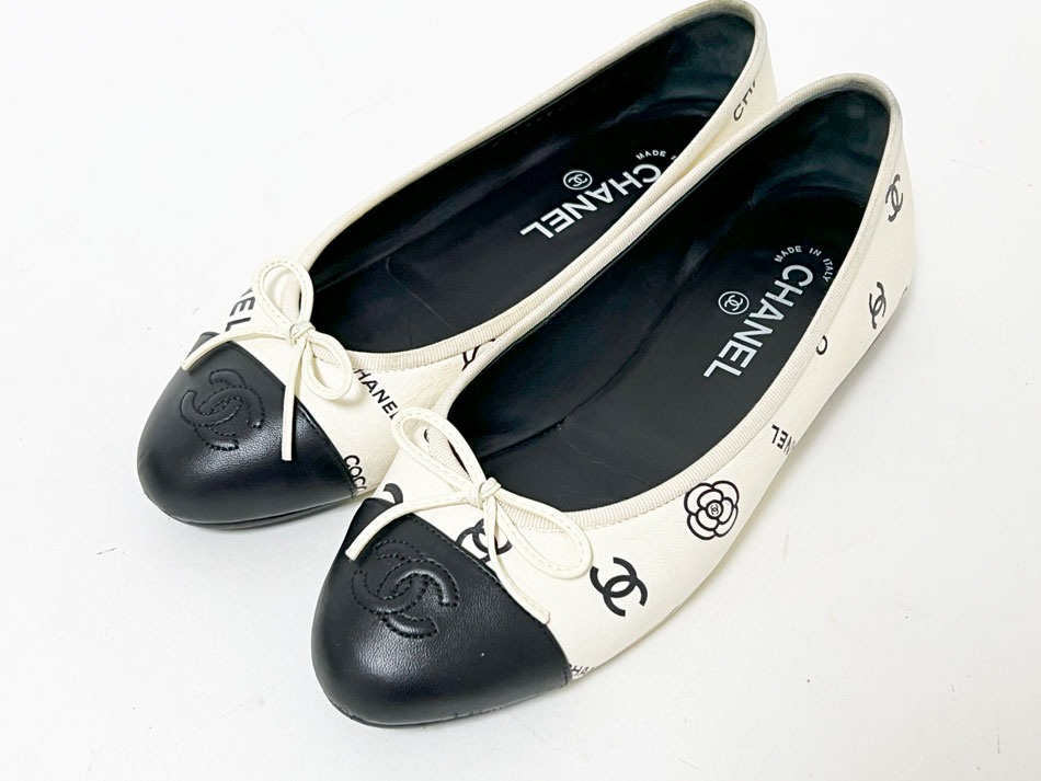 楽天市場】CHANEL バレリーナ フラットシューズ G02819 プリント