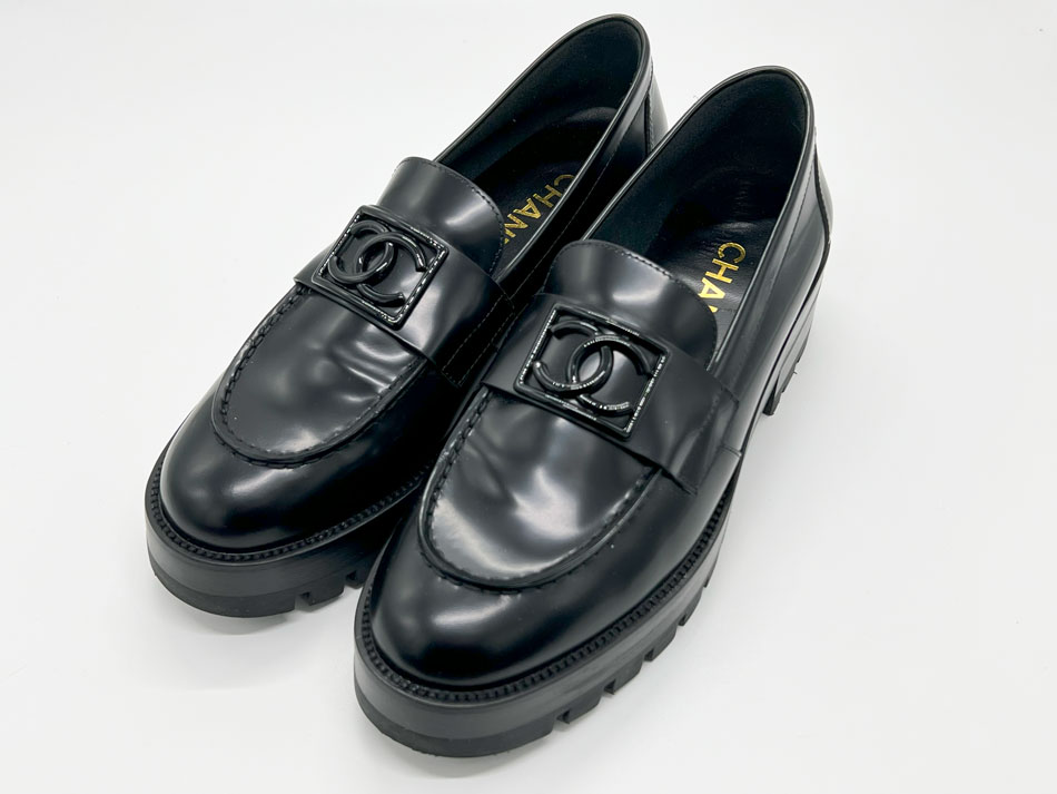 楽天市場】【靴】CHANEL シャネル チェーン デッキシューズ モカシン