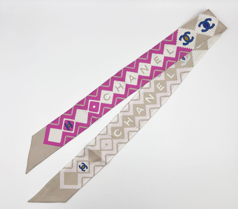 CHANEL ココマークバンダナヘアバンド♪ピンク CHANEL ココマークバンダナヘアバンド♪ピンク CHANEL ココマーク