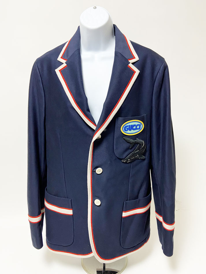 GUCCI グッチ メンズ ジャケット ブレザー ネイビー イルカ サイズ：46 522007 美品 【中古】