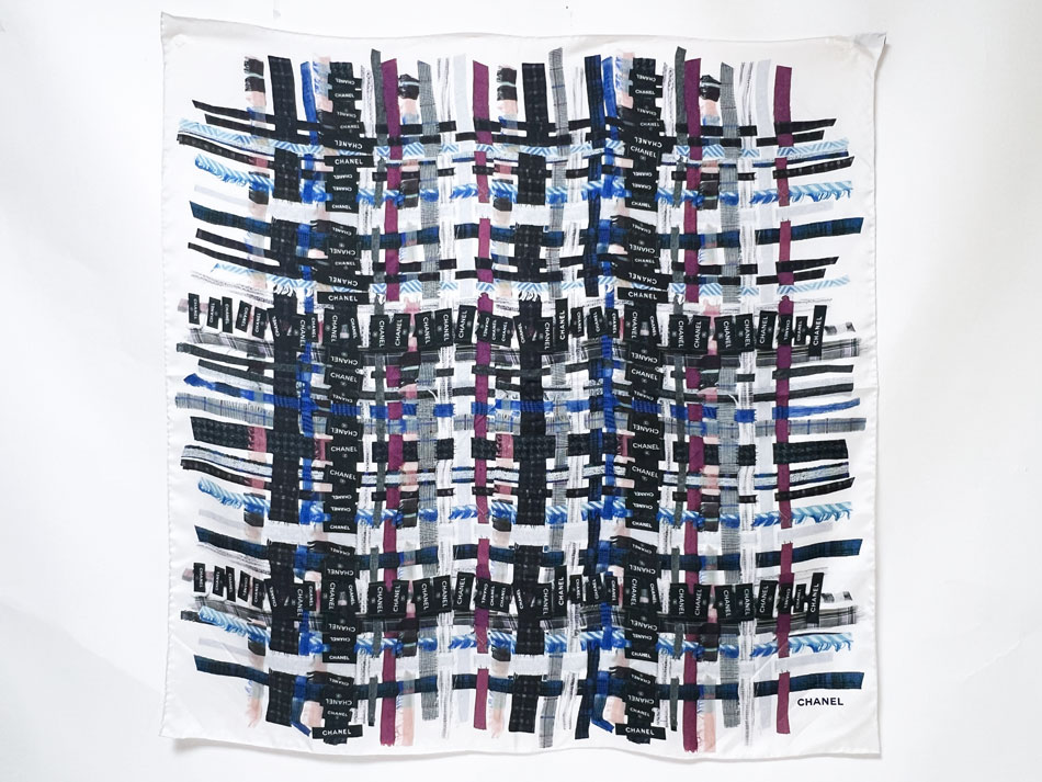 楽天市場】シャネル CHANEL プリーツ ストール スカーフ ドット 水玉