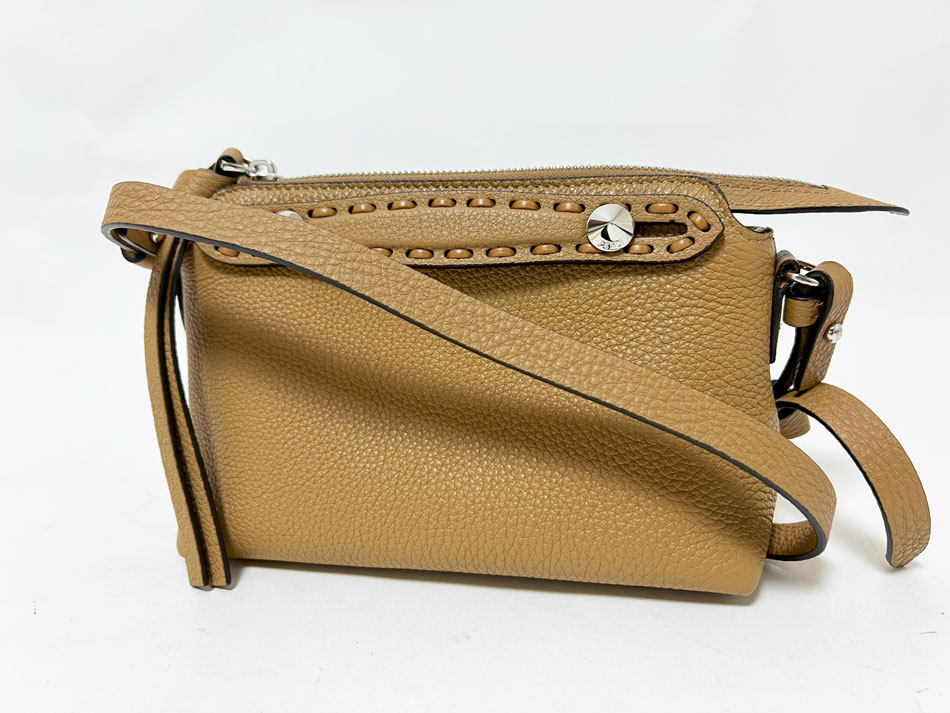 FENDI フェンディ バイザウェイ セレリア ミニ ショルダーバッグ 斜め掛け ミニバッグ レザー ベージュ チャーム欠品 8BS098ASU2F0EMR 超美品 【中古】