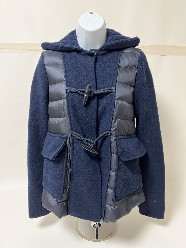 MONCLER モンク軌跡 打ち倒す上衣 レディース 上衣 MAGLIONE TRICOT CARDIGAN 米国海軍 編み物 M大いさ 【中古】 レディースファッション-コート・ジャケット