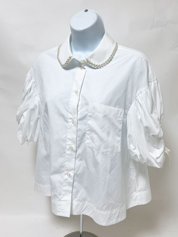 Simone Rocha ×  パール襟パフスリーブ 半袖シャツ Simone Rocha × パール襟パフスリーブ 半袖シャツ Simone Rocha