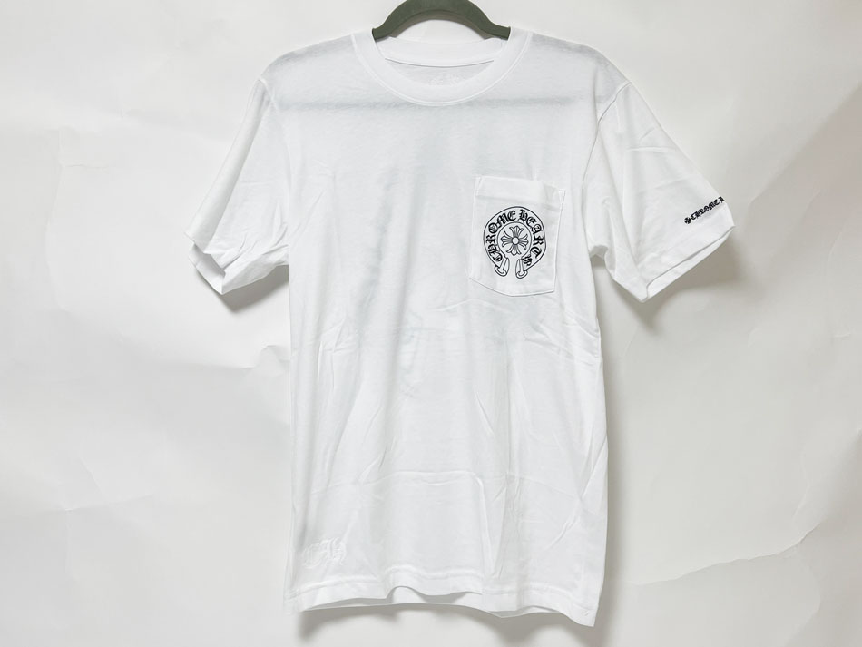 Chrome Hearts クロムハーツ 馬沓 ロゴタイプ メンズ ティーシャツ 半袖 白いこと 綿織物 S大きさ 美品【中古】