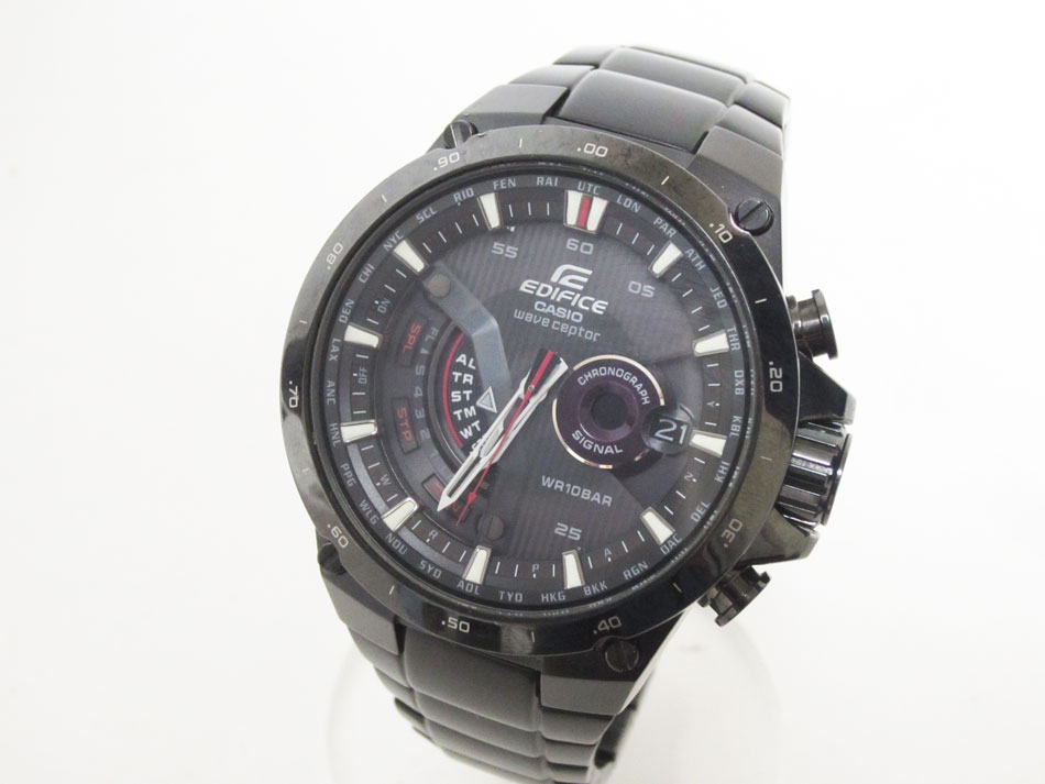 Casio カシオ Edifice エディフィス ウォッチ メンズウォッチ 電波ソーラー 黒色 Eqw A1000dc 1ajf 中古 Pghintheround Com