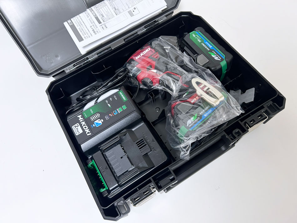 日立 HIKOKI ハイコーキ 36V コードレスインパクトドライバ スコーピオンレッド 電池2個 WH36DD 2XHRSZ 未使用品【中古】