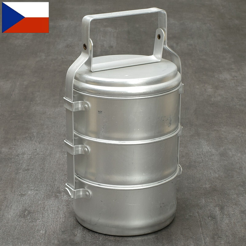 楽天市場】チェコ軍放出品 メスキット 飯盒 アルミ製 丸型 2
