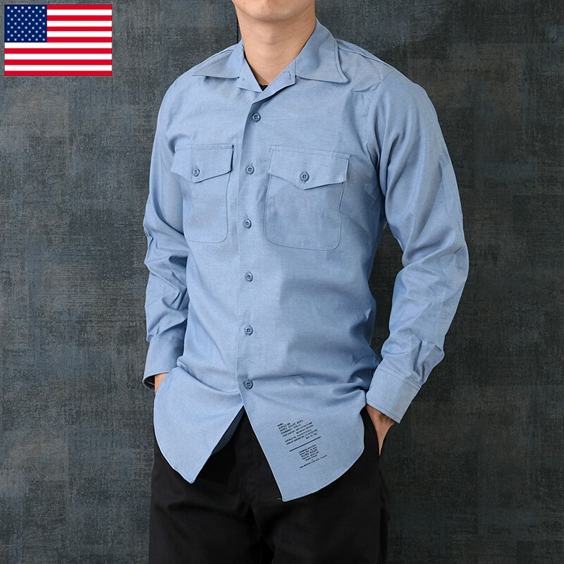 楽天市場】イタリア軍 MM シャンブレーシャツ ブルー 長袖 デッド